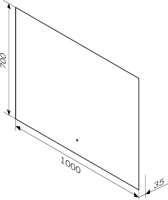 Зеркало AM.PM X-Joy 100 с подсветкой светодиодной