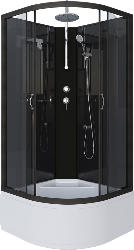 Душевая кабина Niagara Classic NG-6508-14BKT 90x90 см, без крыши, с тропическим душем