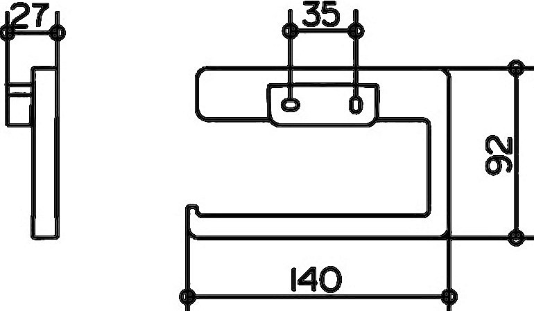 Набор Держатель Keuco Collection Moll 12762, хром + Ершик 12764, белый