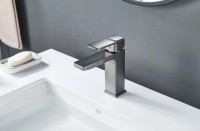 Смеситель для раковины Shevanik S9701T оружейная сталь