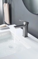Смеситель для раковины Shevanik S9701T оружейная сталь