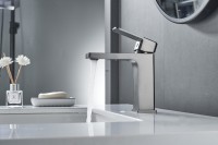 Смеситель для раковины Shevanik S9701T оружейная сталь