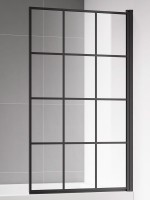 Шторка на ванну AQUAme AQM2858-R 80х140, профиль черный матовый