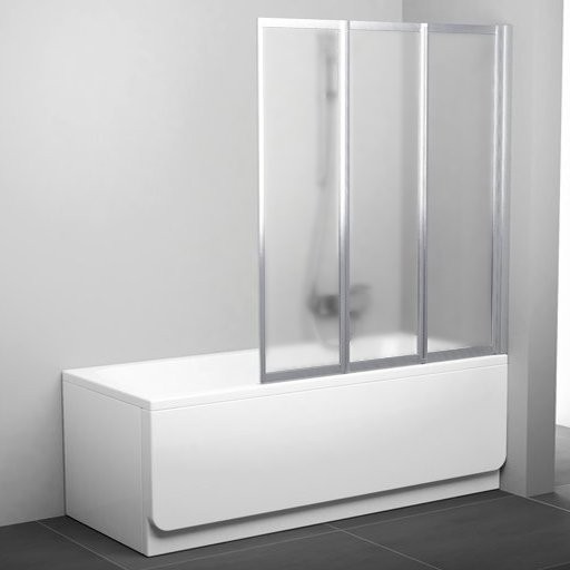 Шторка на ванну Ravak Supernova VS3 130 профиль сатин, стекло Grape