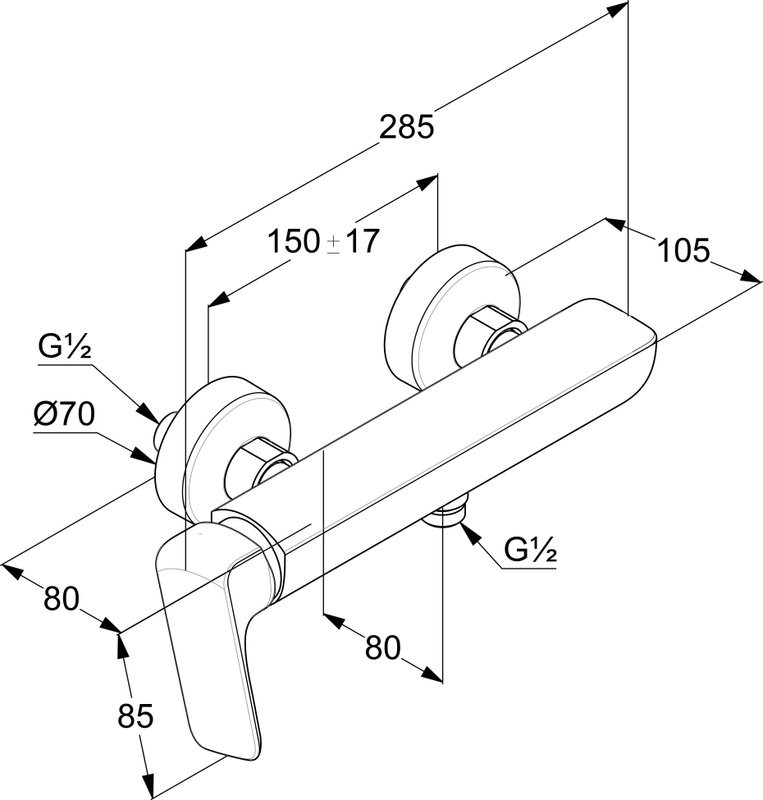 Душевой комплект Смеситель для душа Kludi Ameo + Гарнитур Fizz 3S 6774005-00