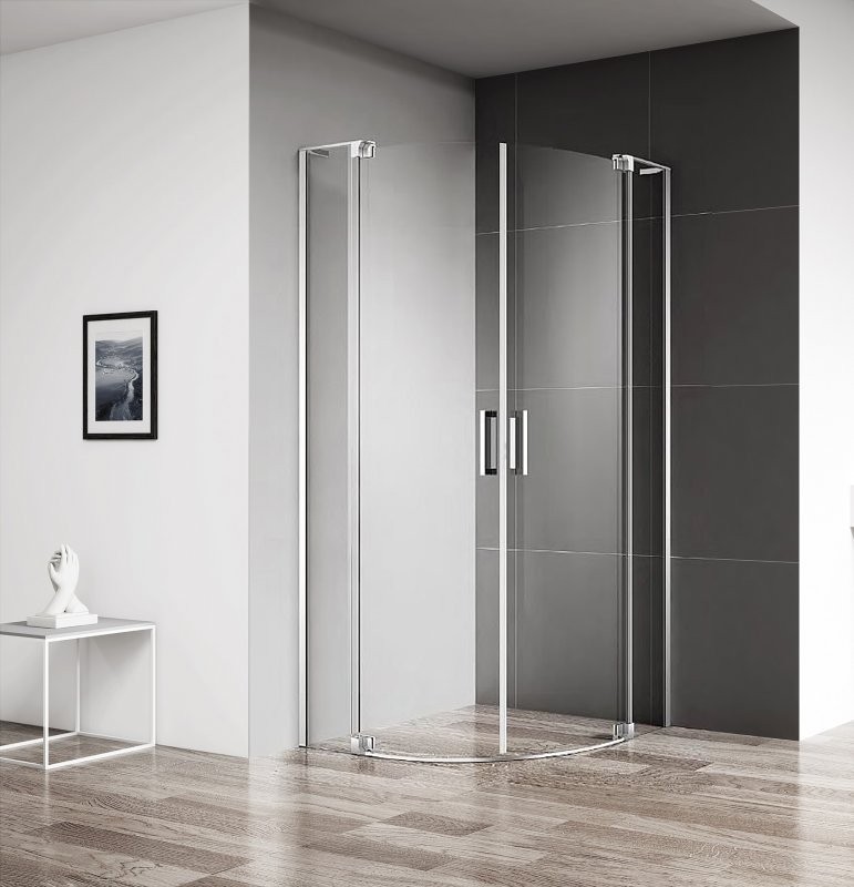 Душевой уголок Cezares Slider R 2 90/100 C Cr профиль хром, стекло прозрачное