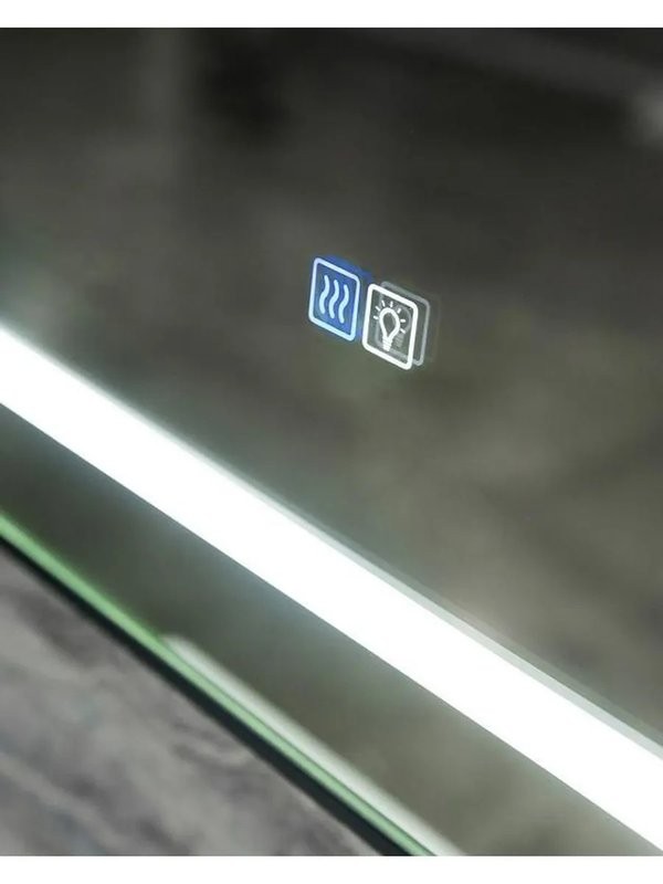 Зеркало BelBagno Kraft 90x80, с подсветкой, с подогревом, сатин