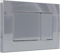 Комплект Berges Atom Quattro S Rimless крышка-сиденье с микролифтом, кнопка смыва глянцевый хром