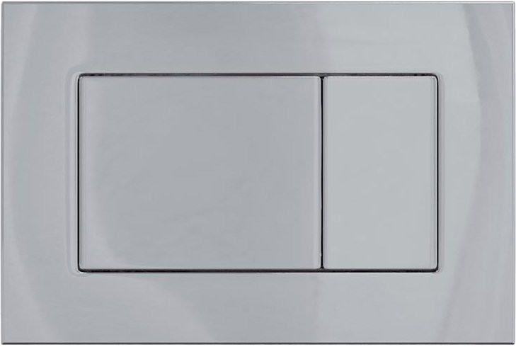 Комплект Berges Atom Quattro S Rimless крышка-сиденье с микролифтом, кнопка смыва глянцевый хром