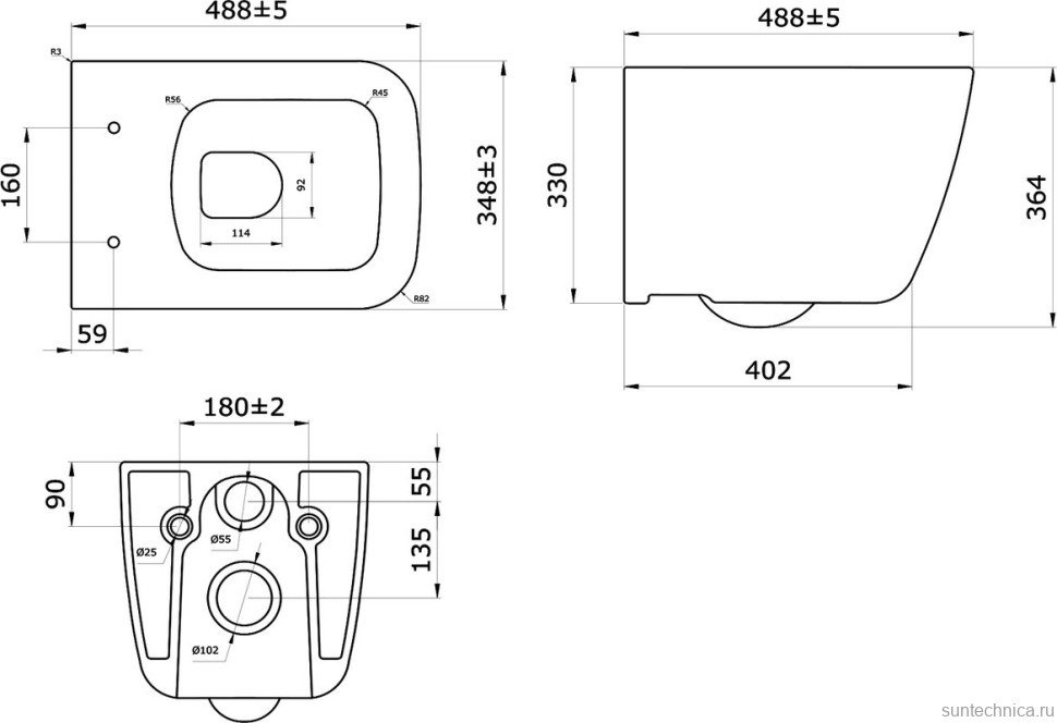 Комплект Berges Atom Quattro S Rimless крышка-сиденье с микролифтом, кнопка смыва глянцевый хром