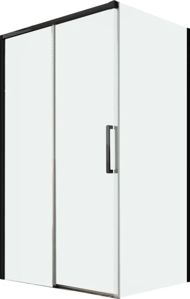 Душевой уголок Veconi Premium Trento PTC-SP-40B 140x80, профиль черный матовый, стекло прозрачное