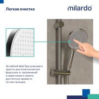 Душевая лейка Milardo Ideal Spa ILS3FCRM18 глянцевый хром