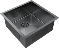 Комплект Мойка Paulmark Gerberg PM254444-GM вороненая сталь + Смеситель Grohe Minta 3291800E хром