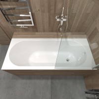 Ванна из искусственного камня Triton Омега 170x70 см, встраиваемая, белая, на ножках