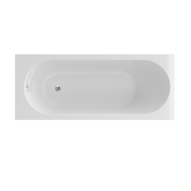 Ванна из искусственного камня Triton Омега 170x70 см, встраиваемая, белая, на ножках
