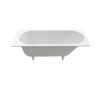 Ванна из искусственного камня Triton Омега 170x70 см, встраиваемая, белая, на ножках