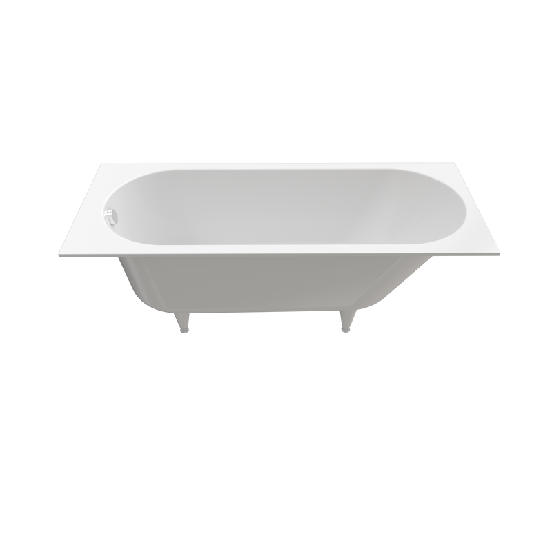 Ванна из искусственного камня Triton Омега 170x70 см, встраиваемая, белая, на ножках