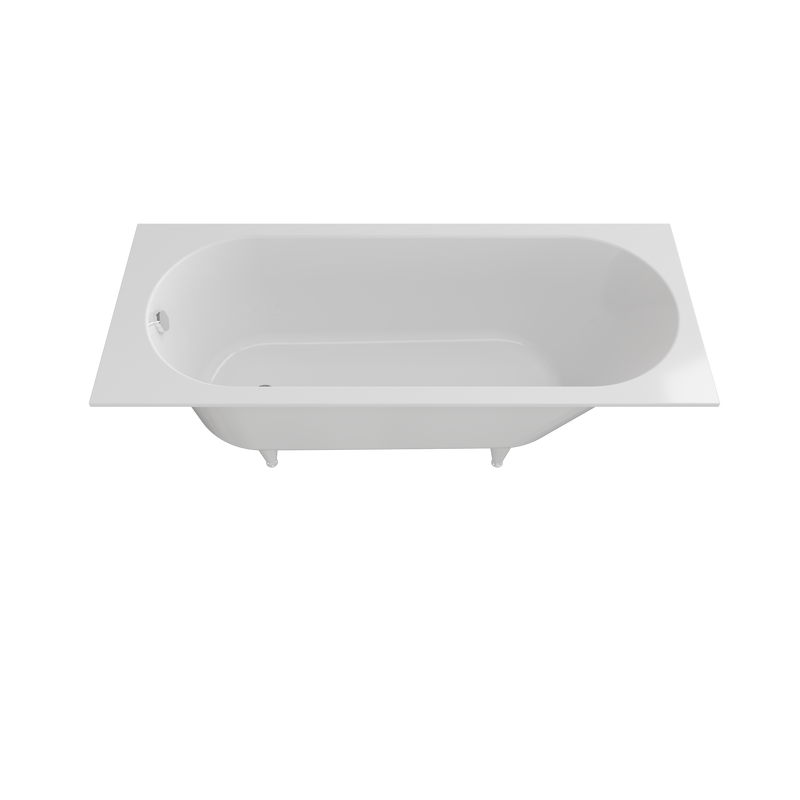 Ванна из искусственного камня Triton Омега 170x70 см, встраиваемая, белая, на ножках