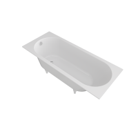 Ванна из искусственного камня Triton Омега 170x70 см, встраиваемая, белая, на ножках