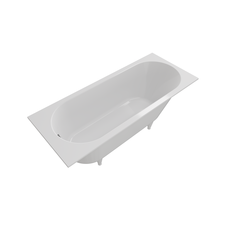Ванна из искусственного камня Triton Омега 170x70 см, встраиваемая, белая, на ножках