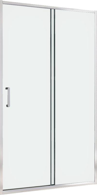 Душевая дверь в нишу Abber Schwarzer Diamant AG301105 110 см, профиль хром, стекло прозрачное