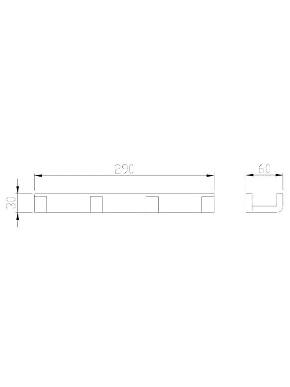 Крючок Abber Westen AA1751SP сатин, на шурупах