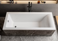 Ванна из искусственного камня Marmo Bagno Ницца 170x70 см, встраиваемая, белая, на ножках