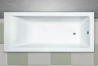 Ванна из искусственного камня Marmo Bagno Ницца 170x70 см, встраиваемая, белая, на ножках