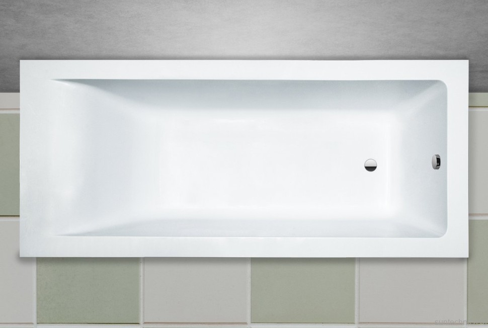 Ванна из искусственного камня Marmo Bagno Ницца 170x70 см, встраиваемая, белая, на ножках
