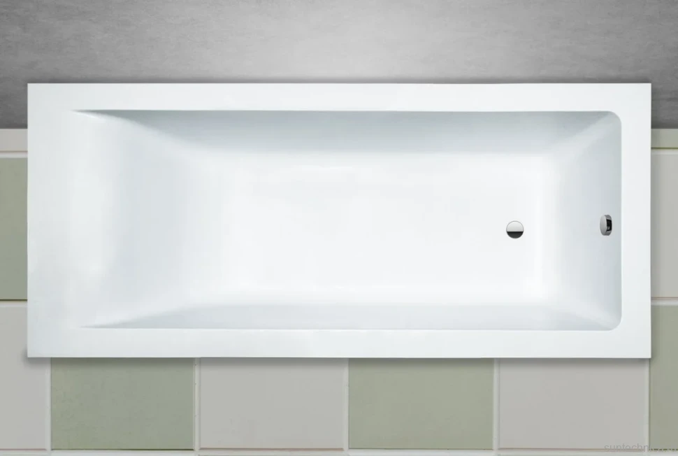Ванна из искусственного камня Marmo Bagno Ницца 170x70 см, встраиваемая, белая, на ножках
