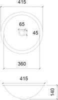 Накладная раковина Abber Glas AK2302 прозрачная