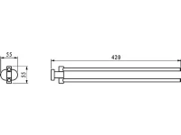 Держатель для полотенец Ravak Chrome CR 340.00 хром Держатель для полотенец Ravak Chrome CR 340.00 хром