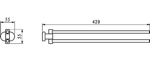 Держатель для полотенец Ravak Chrome CR 340.00 хром