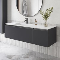 Тумба под раковину без столешницы Armadi Art Quatro 2 140 anthracite