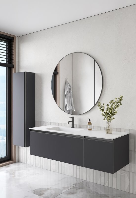 Тумба под раковину без столешницы Armadi Art Quatro 2 140 anthracite