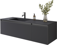 Тумба под раковину без столешницы Armadi Art Quatro 2 140 anthracite