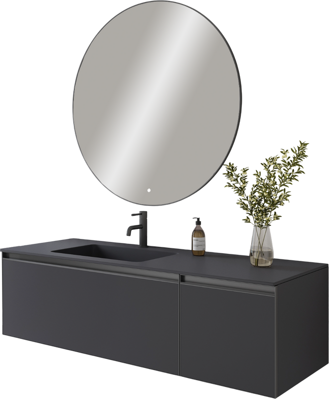 Тумба под раковину без столешницы Armadi Art Quatro 2 140 anthracite