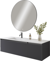 Тумба под раковину без столешницы Armadi Art Quatro 2 140 anthracite