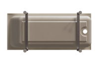 Акриловая ванна Radomir Дижон Ангосто 150x70 см, встраиваемая, белая, на ножках