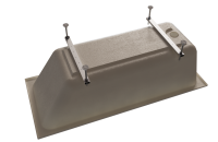 Акриловая ванна Radomir Дижон Ангосто 150x70 см, встраиваемая, белая, на ножках