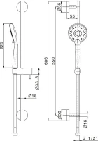Душевой гарнитур KERAMA MARAZZI Ole 69457KM.01.093 черный матовый