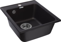 Комплект Мойка GranFest Quarz Z17 черный + Измельчитель KUCHENSTERN Muhle