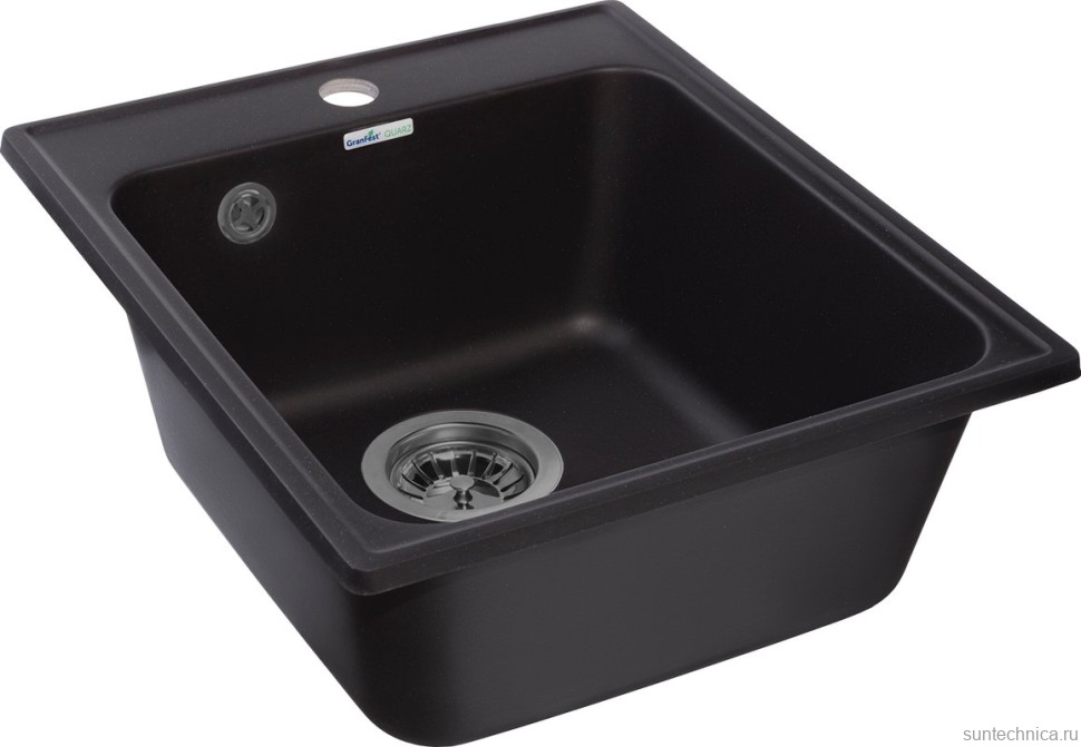 Комплект Мойка GranFest Quarz Z17 черный + Измельчитель KUCHENSTERN Muhle