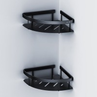 Полка AM.PM Sense L A7454222 угловая, черная, 2 шт.