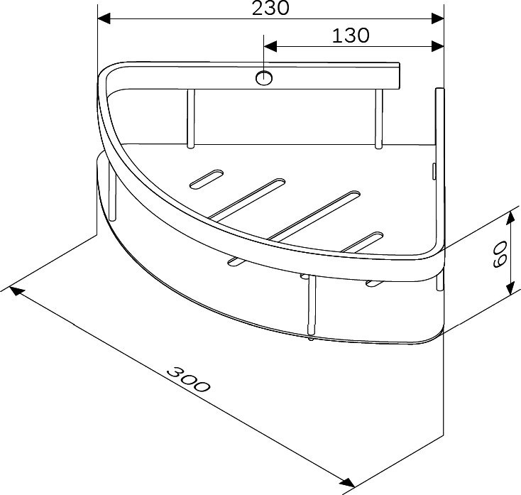 Полка AM.PM Sense L A7454222 угловая, черная, 2 шт.