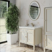 Тумба с раковиной Caprigo Albion 90 напольная, светлый беж