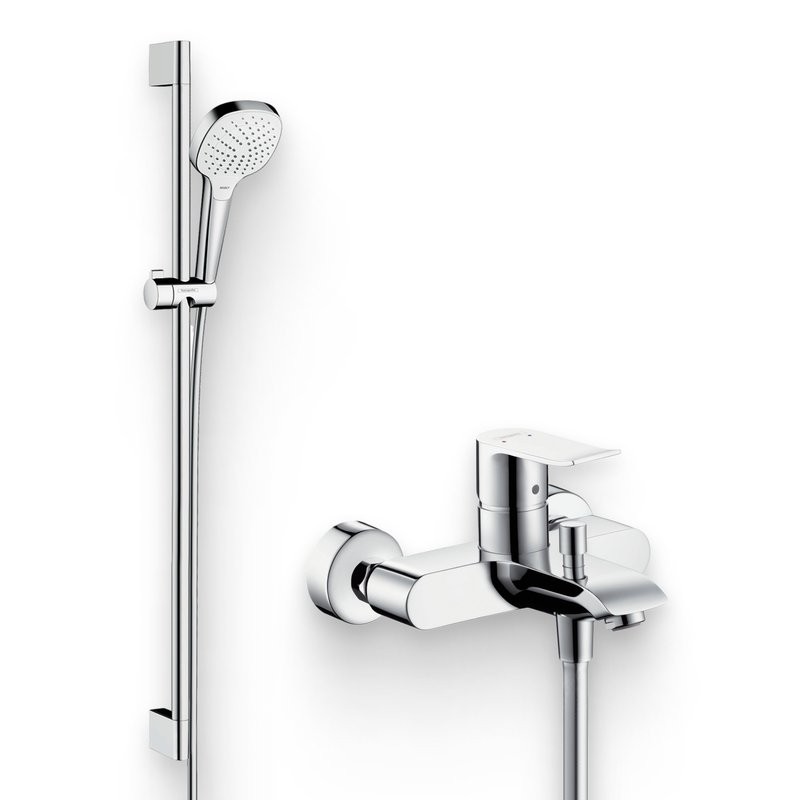 Душевой комплект Смеситель Hansgrohe Metris 31480000 + Гарнитур Croma 26592400