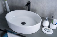 Накладная раковина GID Lago N9012 50 глянцевая белая, овальная, фаянс