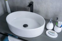Накладная раковина GID Lago N9012 50 глянцевая белая, овальная, фаянс