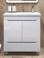 Тумба под раковину без столешницы Vigo Grani 80 белая, для раковины Cersanit Como 80